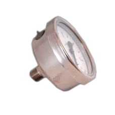 STAINLESS STEEL PRESSURE GAUGE D63 0 - 10 BAR - 1/4 NPT
